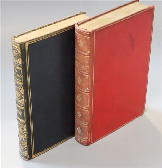 St John Lucas - The Book of French Verse, 1 vol, red leather, Clarendon Press 1908, together with Maeterlinck -